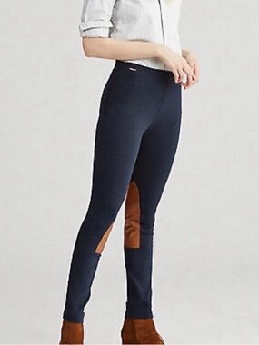 Polo Ralph Lauren Jodhpur Riding Leggings Pants Equestrian Preppy Navy Large